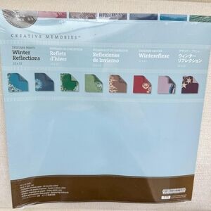 Brand New Creative Memories 'Winter Reflections' 12"x12" Designer Paper Pack